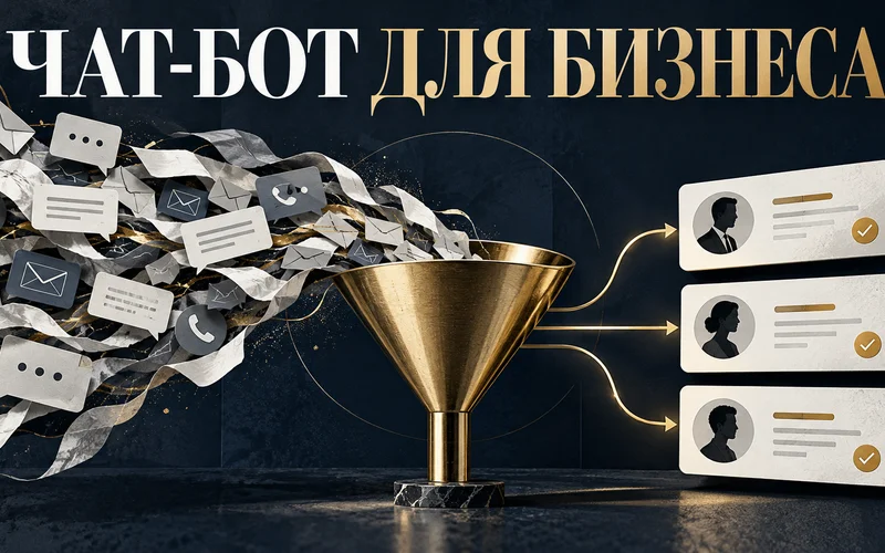 Поток сообщений проходит через воронку и превращается в квалифицированные заявки