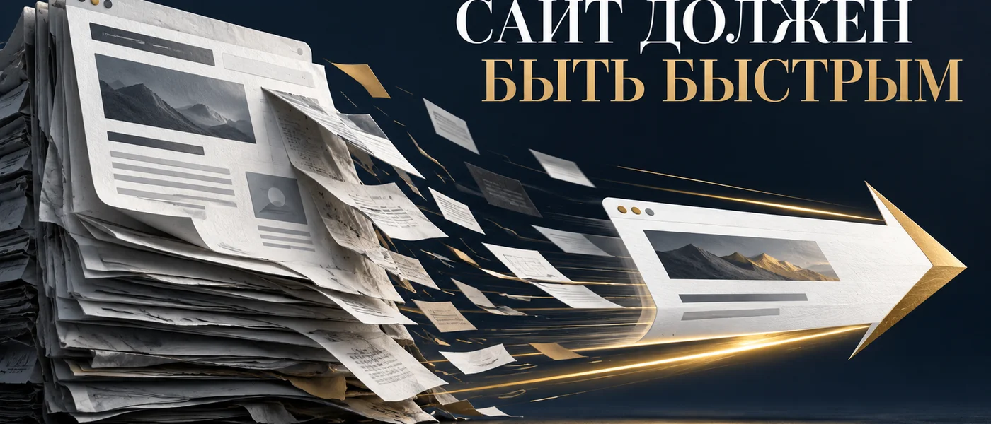 Тяжелая страница очищается от лишних слоев и превращается в быструю стрелку