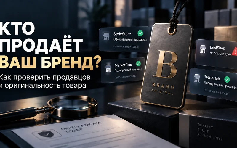 Иллюстрация проверки продавцов товара под одним брендом