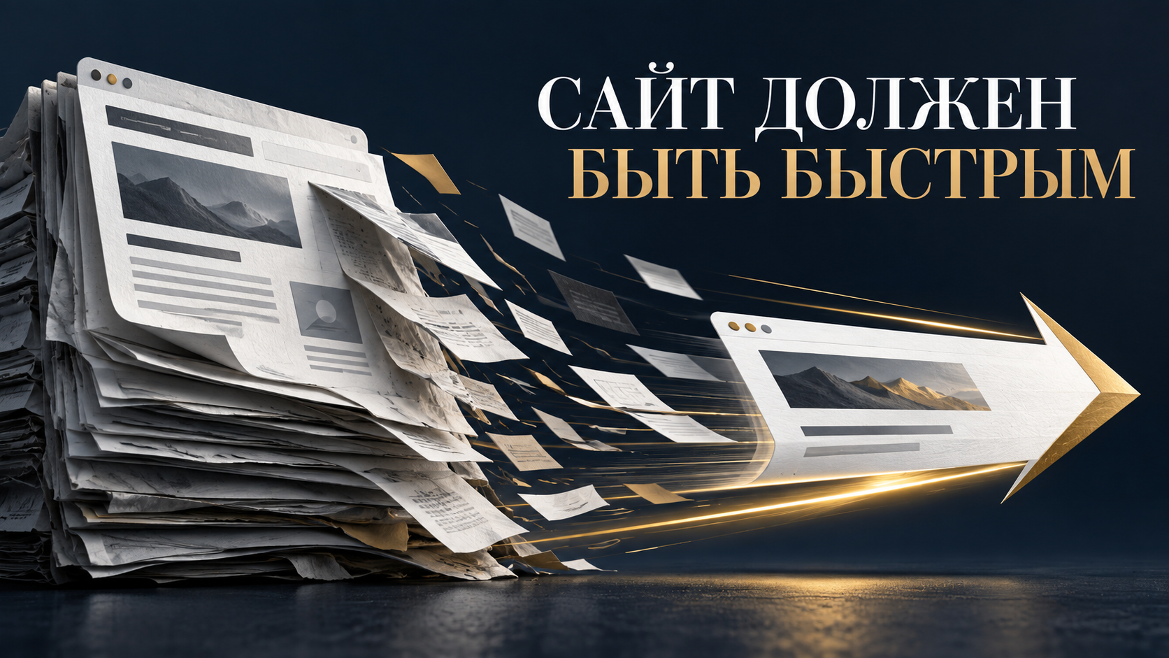 Тяжелая страница очищается от лишних слоев и превращается в быструю стрелку
